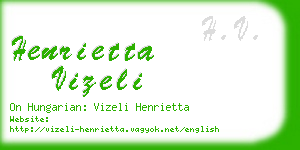 henrietta vizeli business card